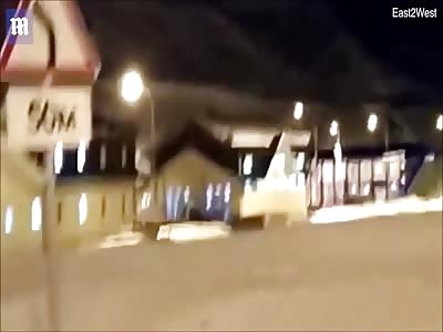 Moment Mercedes flies 180ft in the air after speeding at 125 mph