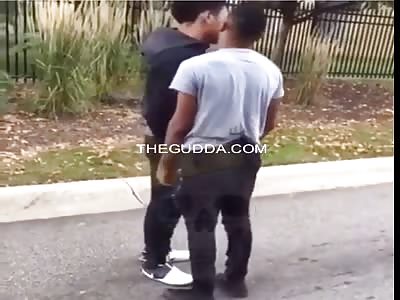 7th Grader Knocks Out A Senior!