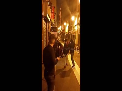 Paris street fight