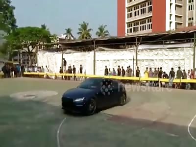 Two students were injured in the accident at Motorola Expo