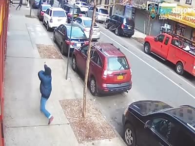 Suspect shoots at a group of people on the street in the Bronx