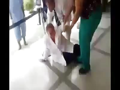 They take the prisoner to a doctor who has received humanitarian aid