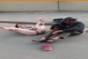 Homeless Woman is a Whore!  She Spreads her Legs and Fucks on the Sidewalk 