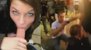 Slut Sucks a Crowd and Gets Arrested