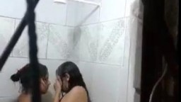 Lesbian Bathroom Voyeur