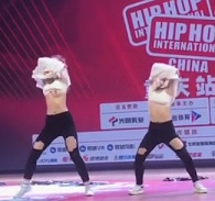 Girl has Wardrobe Mishap During Dance Competition 