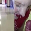 Teacher takes facial