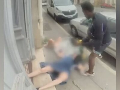 WTF: Mother and Child Attacked by Lunatic in France