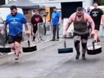 HOLY CRAP!! Strongman Competitor Breaks BOTH Knees