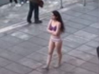 Iranian Student Takes off Her Clothes In Protest.