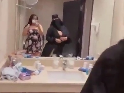 Hijab Girl with Curvy Body is Groped by Her Friend