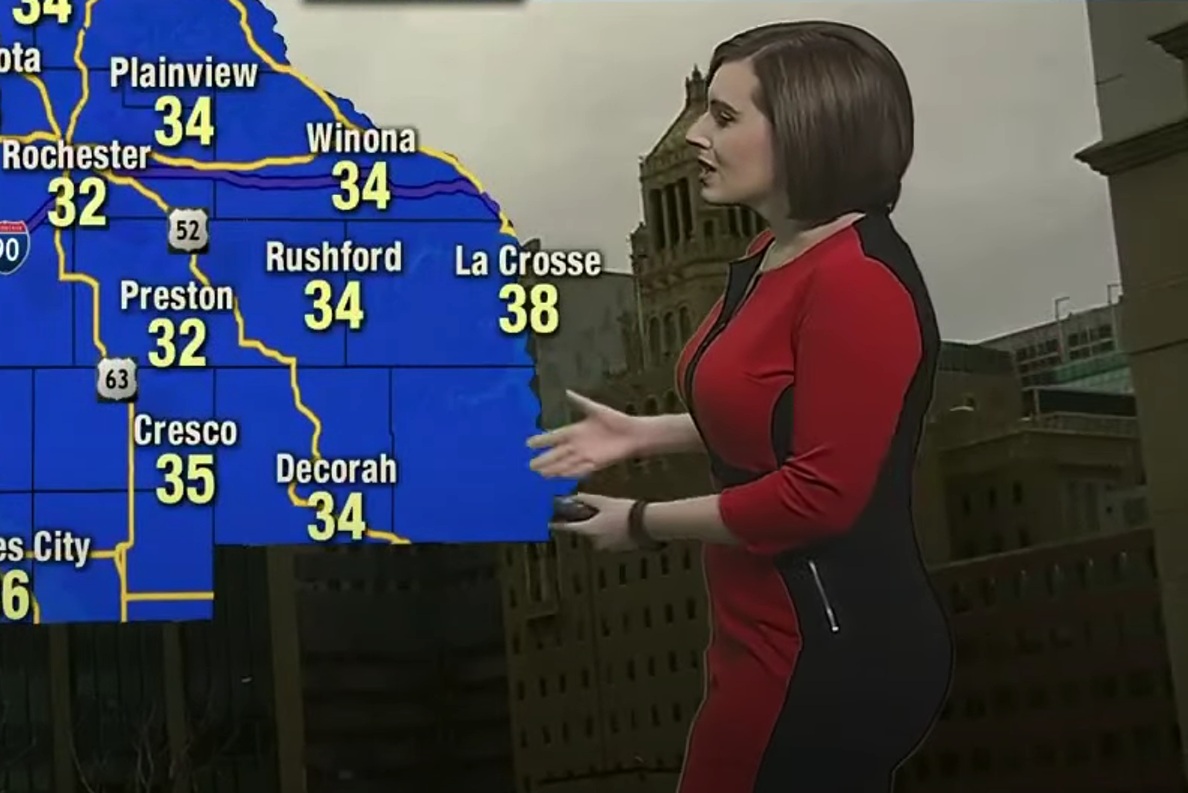 THICC: Weather Girl Sarah in Same Dress over a 1 Year Time Lapse