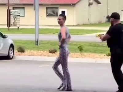 Woman is all Swagger until she meets Taser