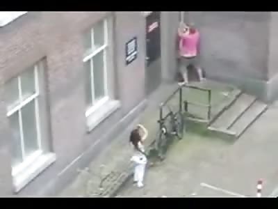 Party Slut high on Molly Fucks Random Guy in Alley in Amsterdam