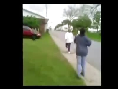 Crazy Woman Shoots Her Neighbor While Walking down the Sidewalk