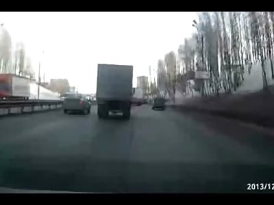 Don't Ride your Bicycles on Highways Folks.....Dude Sent Flying