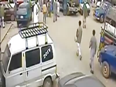 Suicide bomber blast caught on CCTV