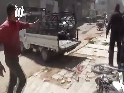 Bombing aftermath in Syria (26/03/15)