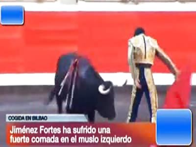 Bullfighter Gets Gored 