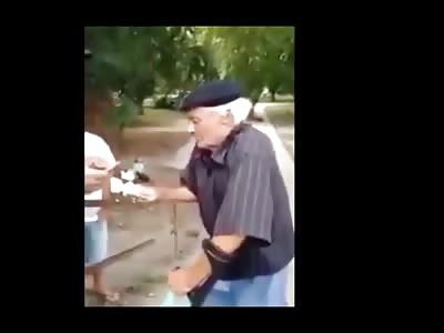 Old Man On Crutches Gets Revenge On Fuckers that Robbed Him!