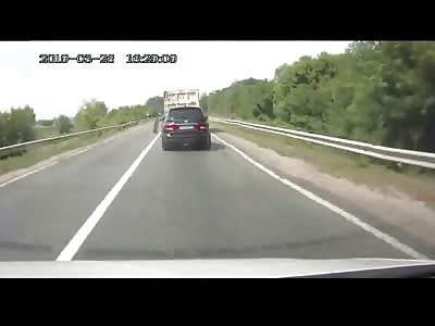 BRUTAL: Sometimes on the Road you Have to Watch out for Flying Tires