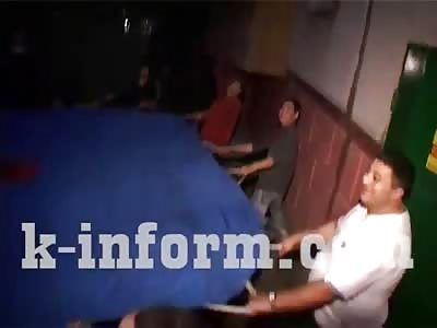 Suicide from fire truck ladder