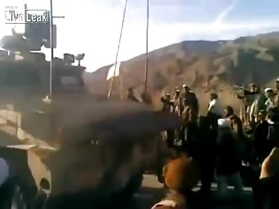 THE AFGHANS SAY THANKS TO THE LEAVING US FORCES