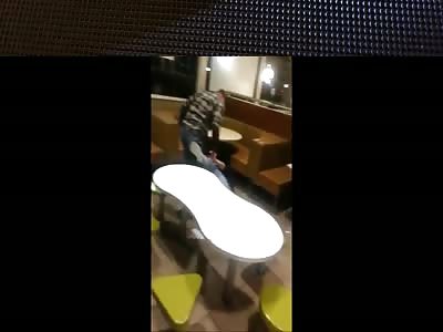 FIGHT IN A BRITISH MC DONALDS