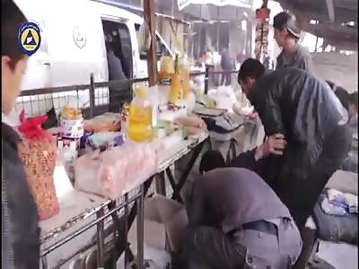 GRAPHIC RECORD OF BOMBING AFTERMATH IN SYRIA