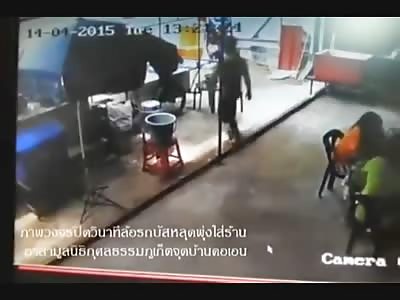 WARNING: FLYING TIRE!