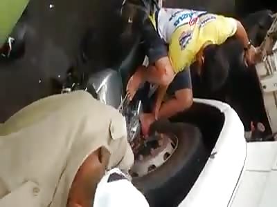 MARY, OUR COMMON MOTHER, WILL LEND HIM A HAND. OR A FOOT. 