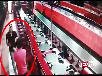 BAR SUPERVISOR BRUTALLY HITTING EMPLOYEE