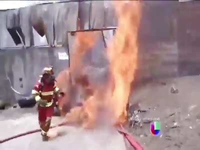  firefighters in action