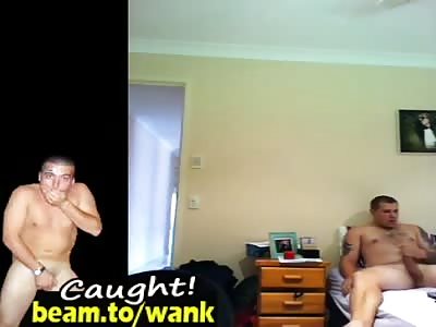 Caught wanking by female friend