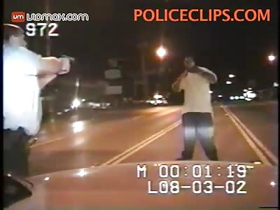 Cop tases giant dude