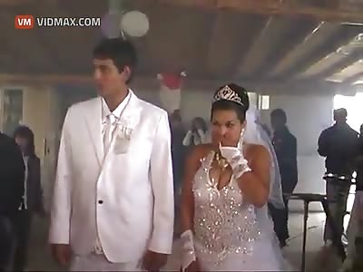 This is why you don't use fireworks at an indoor wedding.